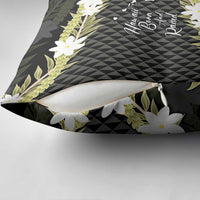Born And Raised Aloha Hawaii Pillow Cover Kanaka Kakau Hawaiian Tiare Pakalana Lei - Polynesian Pride