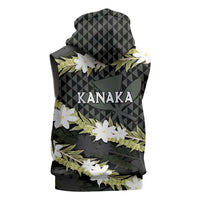 Born And Raised Aloha Hawaii Sleeveless Hoodie Kanaka Kakau Hawaiian Tiare Pakalana Lei LT14 - Polynesian Pride