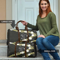 Born And Raised Aloha Hawaii Travel Bag Kanaka Kakau Hawaiian Tiare Pakalana Lei - Polynesian Pride