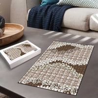 Brown Hawaii Tiare and Shell Lei Puzzle Hawaiian Palaka Luxury Vibes - Polynesian Pride