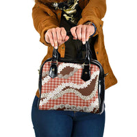 Red Hawaii Tiare and Shell Lei Shoulder Handbag Hawaiian Palaka Luxury Vibes - Polynesian Pride