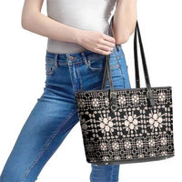Aloha Hawaii Shell Quilt Leather Tote Bag Seamless Style - Polynesian Pride