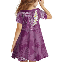 Pink Polynesian Tribal Frangipani Tropical Vibe Family Matching Off Shoulder Maxi Dress and Hawaiian Shirt LT14 - Polynesian Pride