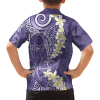 Violet Polynesian Tribal Frangipani Tropical Vibe Family Matching Summer Maxi Dress and Hawaiian Shirt LT14 - Polynesian Pride