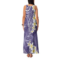 Violet Polynesian Tribal Frangipani Tropical Vibe Family Matching Tank Maxi Dress and Hawaiian Shirt LT14 - Polynesian Pride