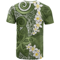 Green Polynesian Tribal Frangipani Tropical Vibe T Shirt