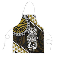Yellow Aotearoa Niho Taniwha Apron Maori Mythology Tooth - Taniko Motifs LT14 Yellow - Polynesian Pride
