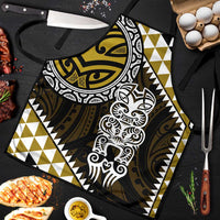 Yellow Aotearoa Niho Taniwha Apron Maori Mythology Tooth - Taniko Motifs LT14 Yellow - Polynesian Pride