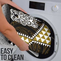 Yellow Aotearoa Niho Taniwha Bathroom Set Maori Mythology Tooth - Taniko Motifs LT14 - Polynesian Pride