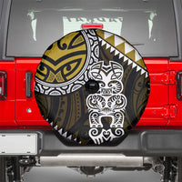 Yellow Aotearoa Niho Taniwha Spare Tire Cover Maori Mythology Tooth - Taniko Motifs LT14 - Polynesian Pride