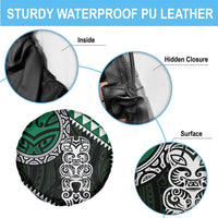 Green Aotearoa Niho Taniwha Spare Tire Cover Maori Mythology Tooth - Taniko Motifs