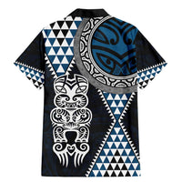Blue Aotearoa Niho Taniwha Family Matching Mermaid Dress and Hawaiian Shirt Maori Mythology Tooth - Taniko Motifs LT14 - Polynesian Pride