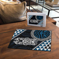 Blue Aotearoa Niho Taniwha Puzzle Maori Mythology Tooth - Taniko Motifs - Polynesian Pride