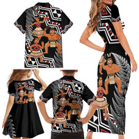 Aotearoa Kapa Haka Family Matching Short Sleeve Bodycon Dress and Hawaiian Shirt 2025 Festival - Traditional Maori Dance LT14 - Polynesian Pride