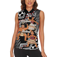 Aotearoa Kapa Haka Women Sleeveless Polo Shirt 2025 Festival - Traditional Maori Dance