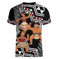 Aotearoa Kapa Haka Women V-Neck T-Shirt 2025 Festival - Traditional Maori Dance
