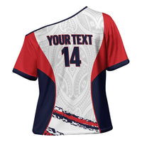 AS Venus Tahiti Football Custom Cross Shoulder Shirt Go Champions Polynesian Pattern