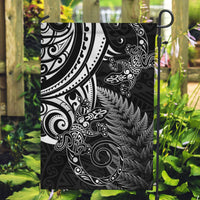 New Zealand Lizard Garden Flag Silver Fern Aotearoa Maori LT14 Garden Flag Black - Polynesian Pride