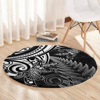 New Zealand Lizard Round Carpet Silver Fern Aotearoa Maori LT14 - Polynesian Pride