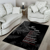 Custom New Zealand Haka Rugby Area Rug 2024 Pacific Go Black Silver Fern LT14 - Polynesian Pride