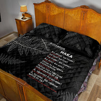 Custom New Zealand Haka Rugby Quilt Bed Set 2024 Pacific Go Black Silver Fern LT14 - Polynesian Pride
