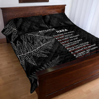 Custom New Zealand Haka Rugby Quilt Bed Set 2024 Pacific Go Black Silver Fern LT14 - Polynesian Pride