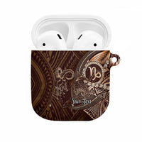 Personalised Polynesia Zodiac Capricorn AirPods Case Galaxy Polynesian Pattern Chest Tattoo Style