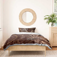 Personalised Polynesia Zodiac Capricorn Bedding Set Galaxy Polynesian Pattern Chest Tattoo Style