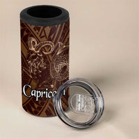 Personalised Polynesia Zodiac Capricorn 4 in 1 Can Cooler Tumbler Galaxy Polynesian Pattern Chest Tattoo Style LT14 - Polynesian Pride