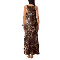 Personalised Polynesia Zodiac Capricorn Family Matching Tank Maxi Dress and Hawaiian Shirt Galaxy Polynesian Pattern Chest Tattoo Style