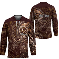 Personalised Polynesia Zodiac Capricorn Hockey Jersey Galaxy Polynesian Pattern Chest Tattoo Style