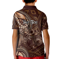 Personalised Polynesia Zodiac Capricorn Kid Polo Shirt Galaxy Polynesian Pattern Chest Tattoo Style