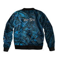 Personalised Polynesia Zodiac Pisces Bomber Jacket Galaxy Polynesian Pattern Chest Tattoo Style
