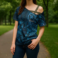 Personalised Polynesia Zodiac Pisces Cross Shoulder Shirt Galaxy Polynesian Pattern Chest Tattoo Style