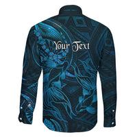 Personalised Polynesia Zodiac Pisces Family Matching Short Sleeve Bodycon Dress and Hawaiian Shirt Galaxy Polynesian Pattern Chest Tattoo Style
