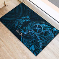 Personalised Polynesia Zodiac Pisces Rubber Doormat Galaxy Polynesian Pattern Chest Tattoo Style