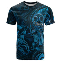 Personalised Polynesia Zodiac Pisces T Shirt Galaxy Polynesian Pattern Chest Tattoo Style