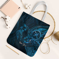 Personalised Polynesia Zodiac Pisces Tote Bag Galaxy Polynesian Pattern Chest Tattoo Style