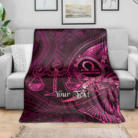 Personalised Polynesia Zodiac Libra Blanket Galaxy Polynesian Pattern Chest Tattoo Style