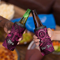 Personalised Polynesia Zodiac Libra 4 in 1 Can Cooler Tumbler Galaxy Polynesian Pattern Chest Tattoo Style