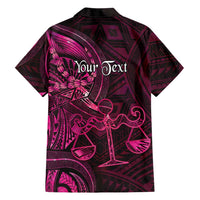 Personalised Polynesia Zodiac Libra Family Matching Long Sleeve Bodycon Dress and Hawaiian Shirt Galaxy Polynesian Pattern Chest Tattoo Style