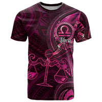 Personalised Polynesia Zodiac Libra T Shirt Galaxy Polynesian Pattern Chest Tattoo Style