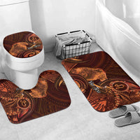 Personalised Polynesia Zodiac Leo Bathroom Set Galaxy Polynesian Pattern Chest Tattoo Style
