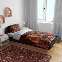 Personalised Polynesia Zodiac Leo Bedding Set Galaxy Polynesian Pattern Chest Tattoo Style