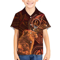 Personalised Polynesia Zodiac Leo Family Matching Summer Maxi Dress and Hawaiian Shirt Galaxy Polynesian Pattern Chest Tattoo Style
