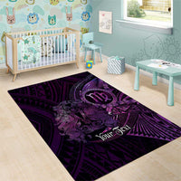 Personalised Polynesia Zodiac Virgo Area Rug Galaxy Polynesian Pattern Chest Tattoo Style