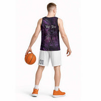 Personalised Polynesia Zodiac Virgo Basketball Jersey Galaxy Polynesian Pattern Chest Tattoo Style