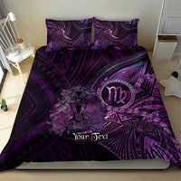 Personalised Polynesia Zodiac Virgo Bedding Set Galaxy Polynesian Pattern Chest Tattoo Style