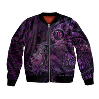 Personalised Polynesia Zodiac Virgo Bomber Jacket Galaxy Polynesian Pattern Chest Tattoo Style