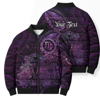 Personalised Polynesia Zodiac Virgo Bomber Puffer Jacket Galaxy Polynesian Pattern Chest Tattoo Style